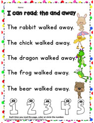 Sight Word to Read - away
